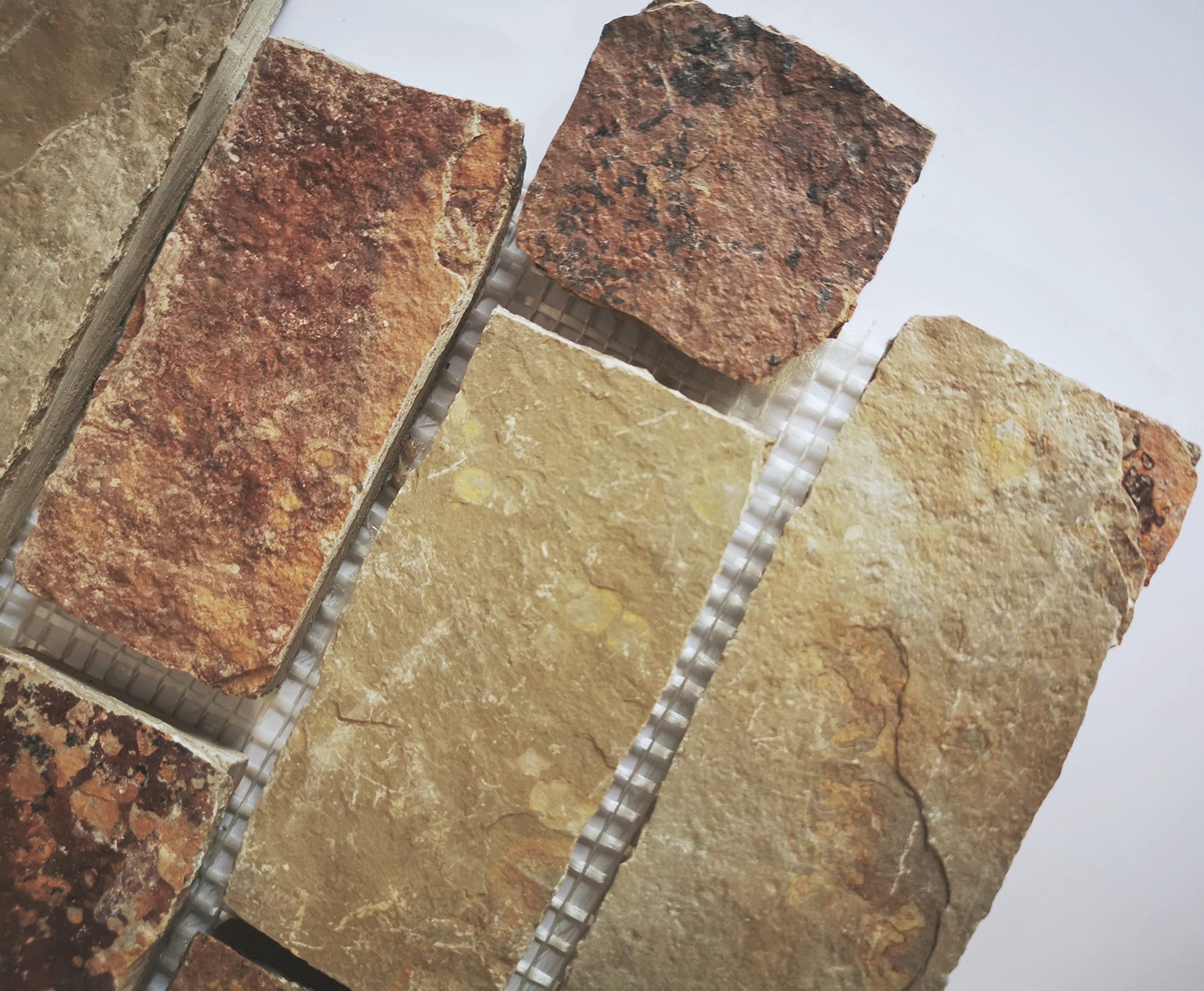 Mosaik Fliese Schiefer Naturstein braun rost für WAND BAD DUSCHE KÜCHE FLIESENSPIEGEL THEKENVERKLEIDUNG BADEWANNENVERKLEIDUNG Mosaikmatte Mosaikplatte | 10 Mosaikmatten