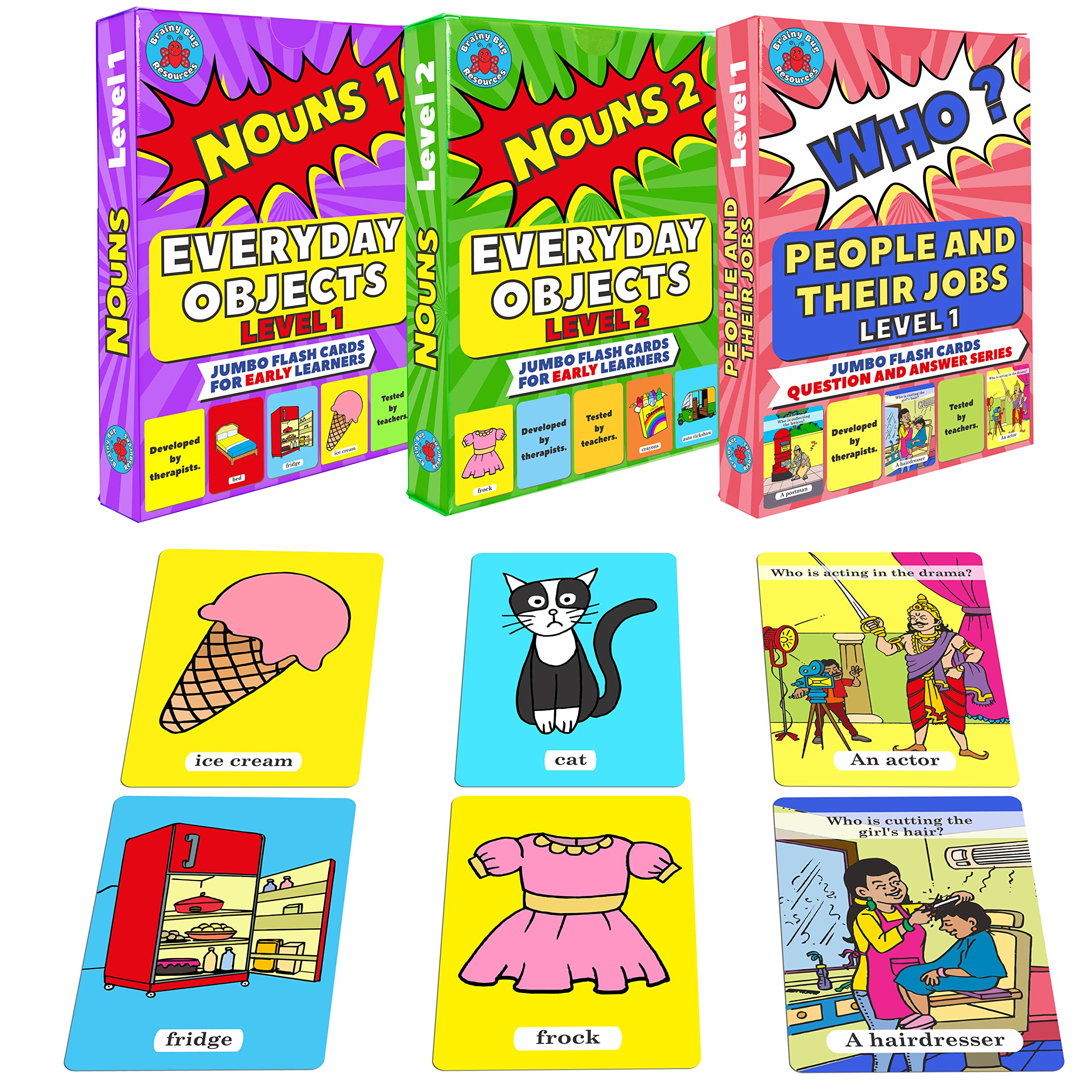 Buy Brainy Bug Resources90 Learning Flash Cards 60 Everyday Objects