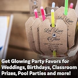 PartySticks Glow Sticks 800 pack - 8 Inch Glow in The Dark Light Up Sticks Party Favors, Glow Party Decorations, Neon Party Glow Necklaces and Glow Bracelets with Connectors