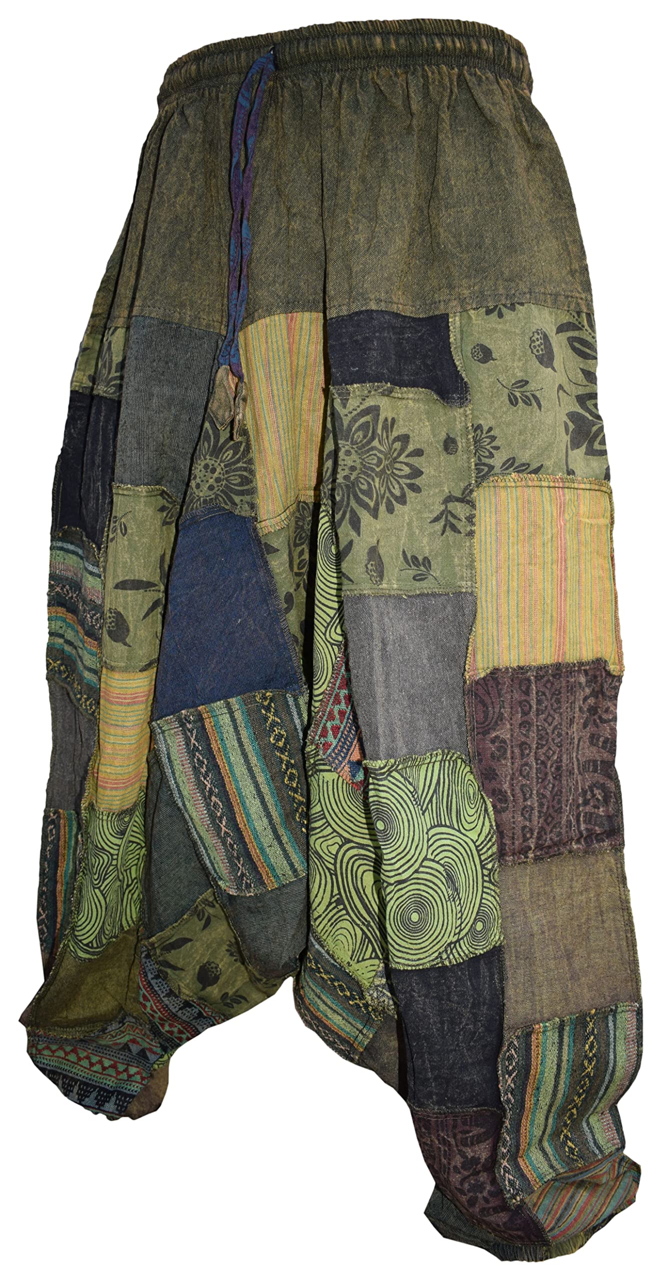 Gheri Herren Patchwork Stone Washed Yoga Bohemian Baggy Bedruckte Haremshose