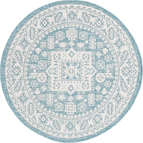 Miniatura 224 de Rugs.com Outdoor Aztec Collection Alfombra – 4 x 6 pies alfombra de tejido plano gris carbón perfecta para salas de estar, grandes comedores, planos