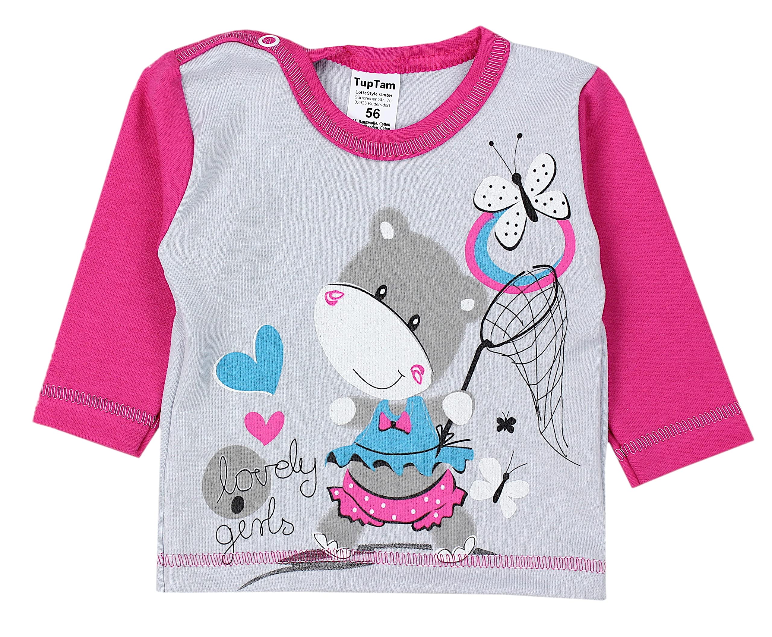 TupTam Blouses bébé à Manches Longues imprimé, Lot de 3