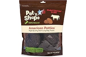 Pet 'n Shape All American Beef Lung Patties Dog Treats