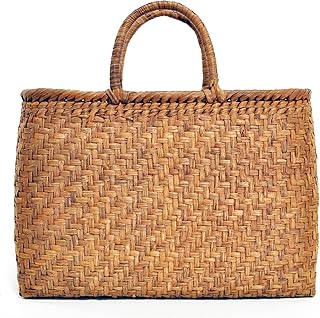 [竹人] 山下工芸 山葡萄コレクション バッグ 44 けずり皮/アジロ編/山皮/内布 幅42×奥行10×高さ29cm 91511