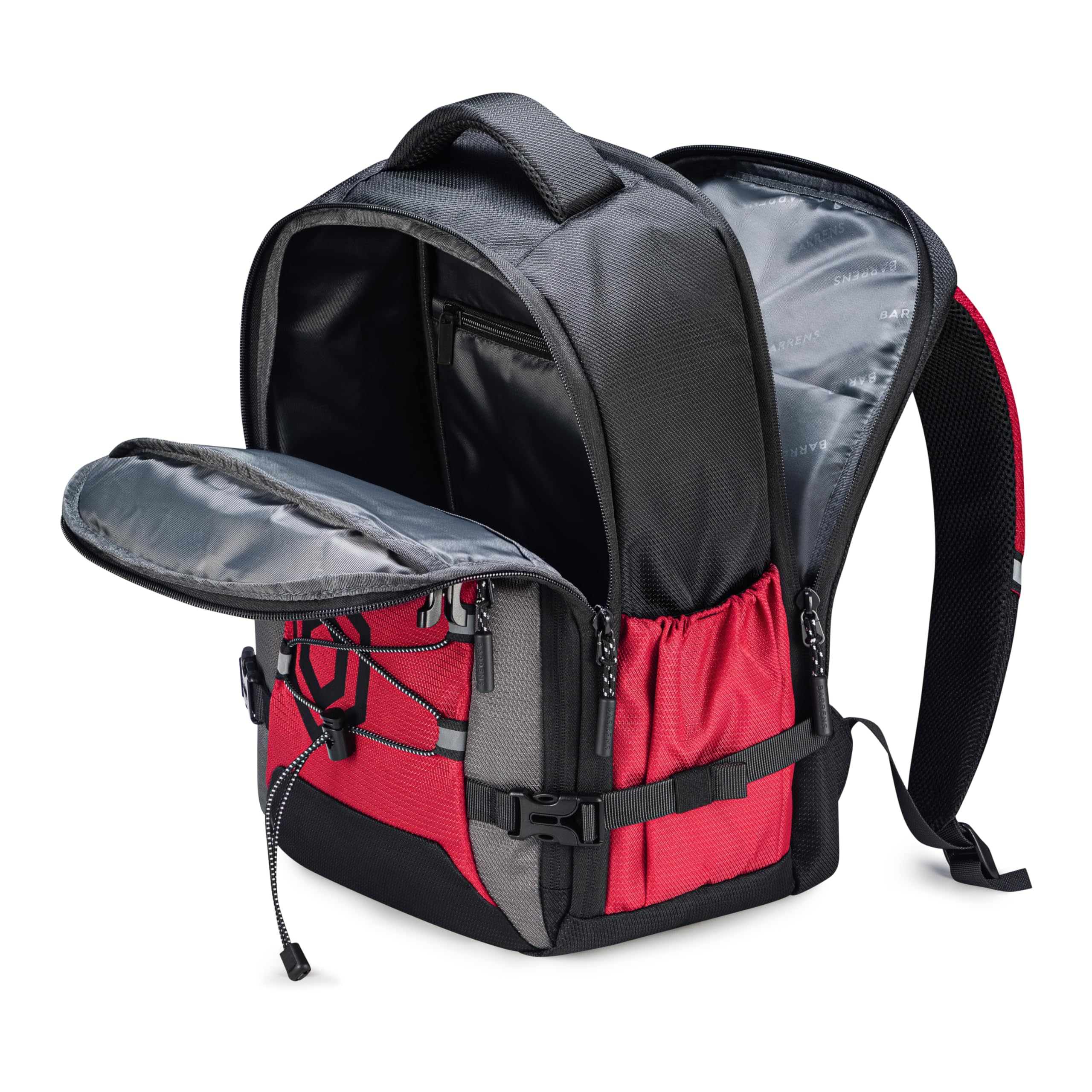 BARRENS Mochila de equipaje de mano, 40 x 30 x 20 cm, impermeable para Wizzair, Eurowings, equipaje de cabina de 23 L con compartimento para portátil, rojo, 23