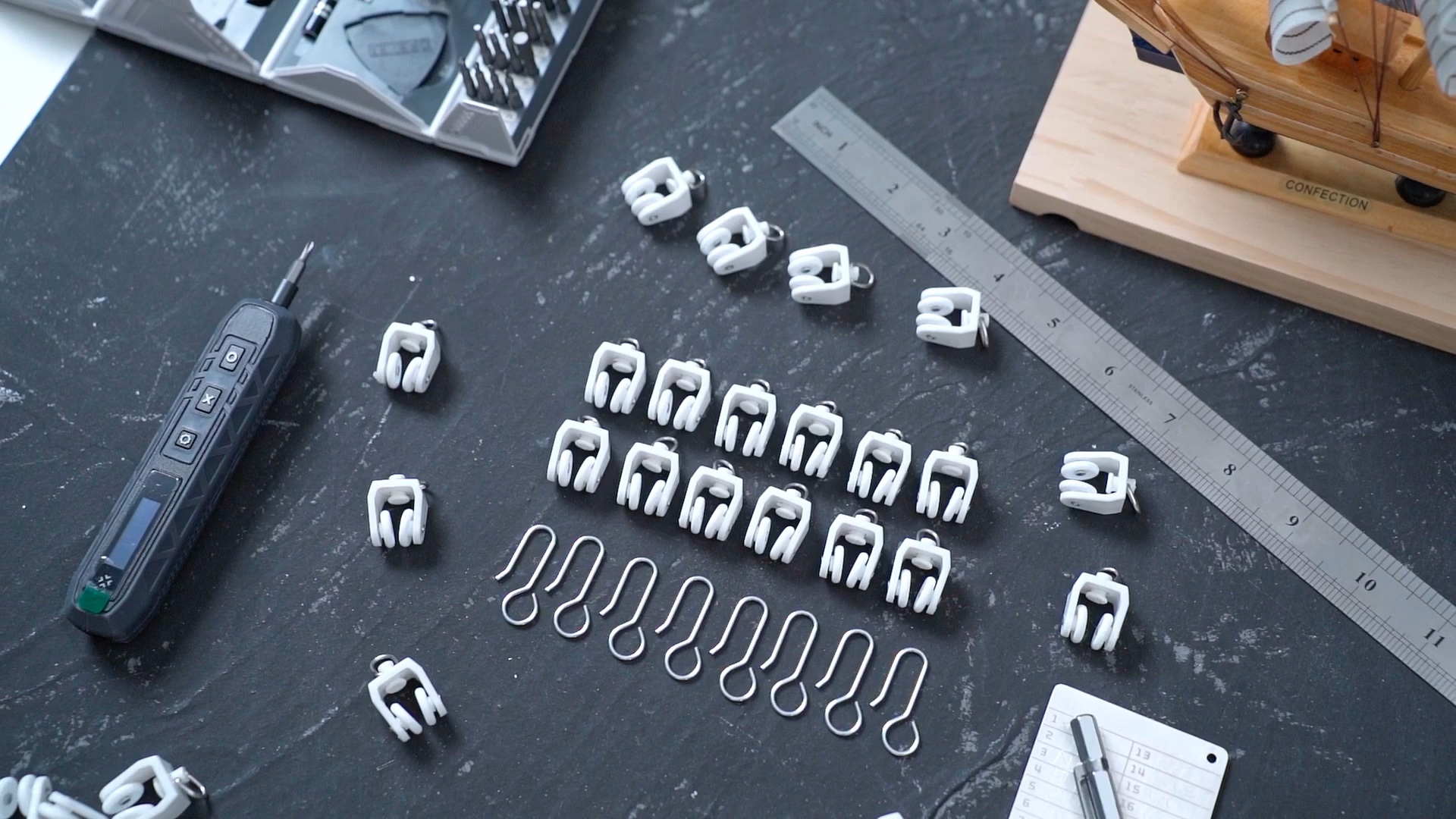 MEETOOT 12pcs Curtain Track Mounting Bracket White Ceiling Mount