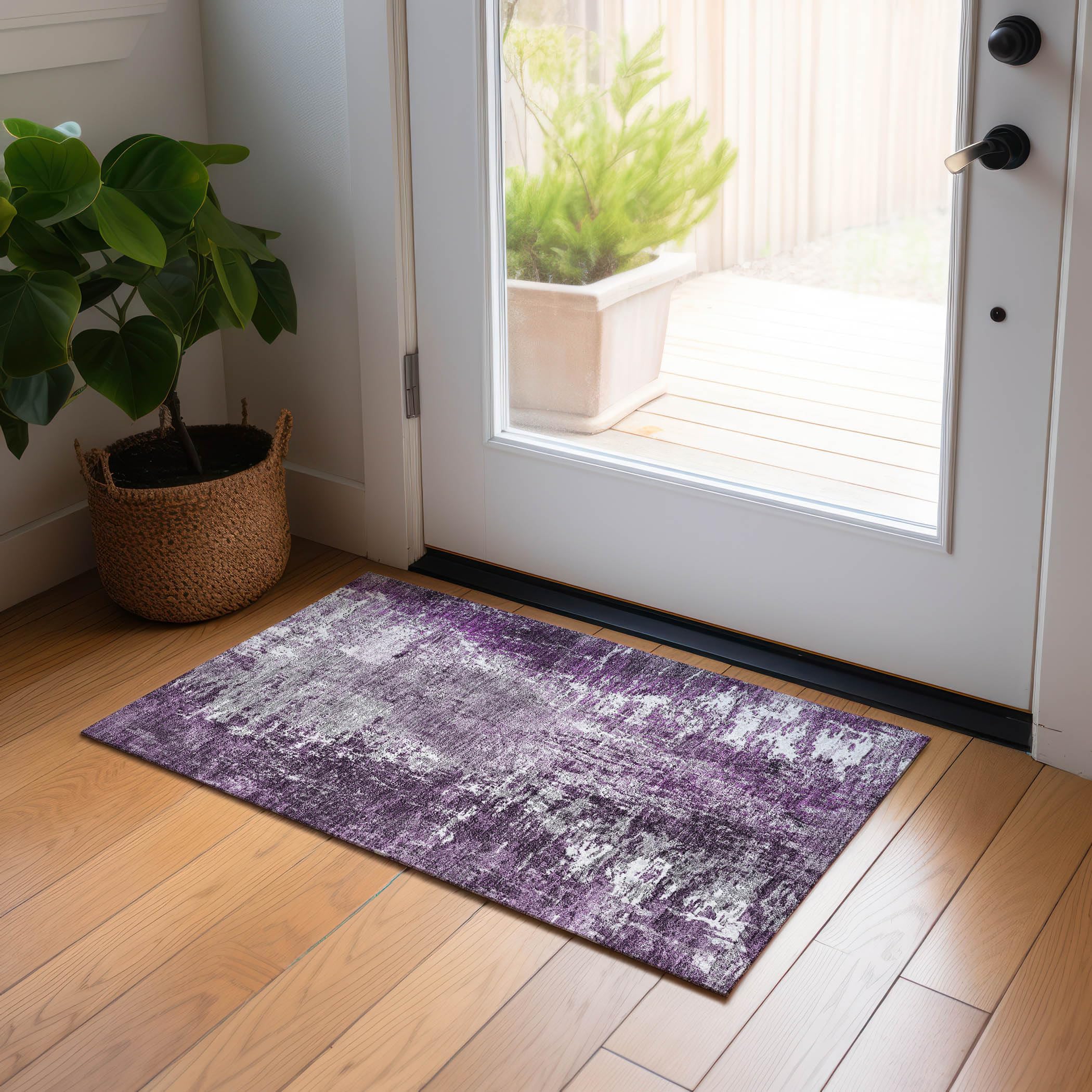 Addison Rugs Chantille ACN1240 Eggplant 2'3" X 7'6" Indoor