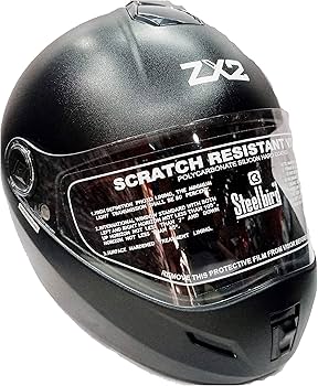 Steelbird SBH-02 ZX2 Motorbike Full Face Helmet Black Size-L