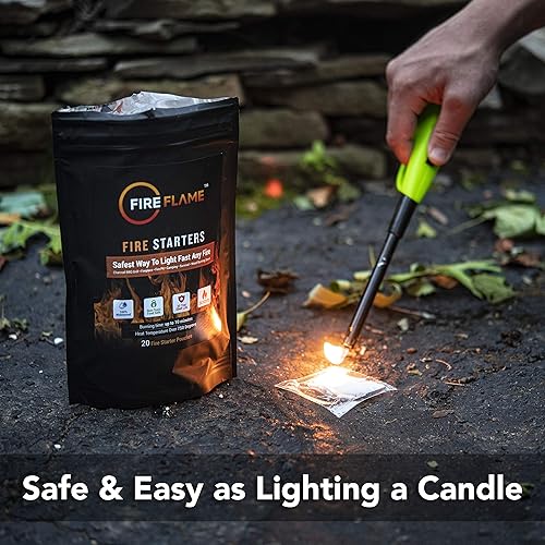 Miniatura 2 de FireFlame Iniciador de fuego rápido - 100 impermeable multiusos para interiores y exteriores para encender carbón fogata chimenea ahumador sin olor