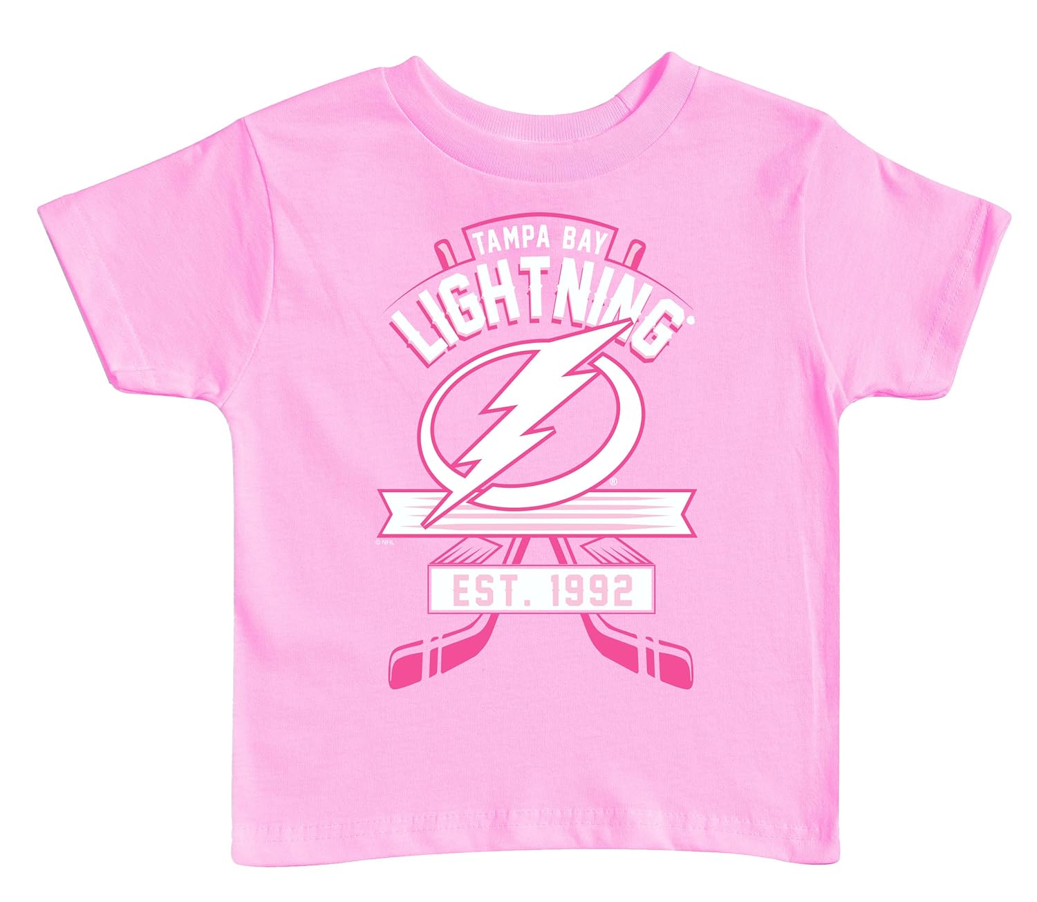 Soft As A Grape NHL Tampa Bay Lightning Kids Tee, 3 Tall, Pink Amazon