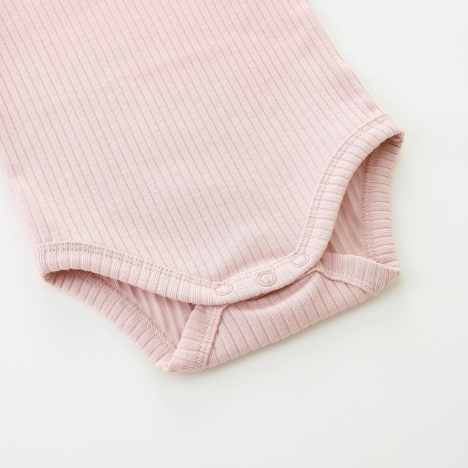 Baby Girl Knit Ruffle Outfit Clothes Ribbed 100% Organic Cotton Solid Color Long Sleeve Romper Clothes 0~24M - Image 6