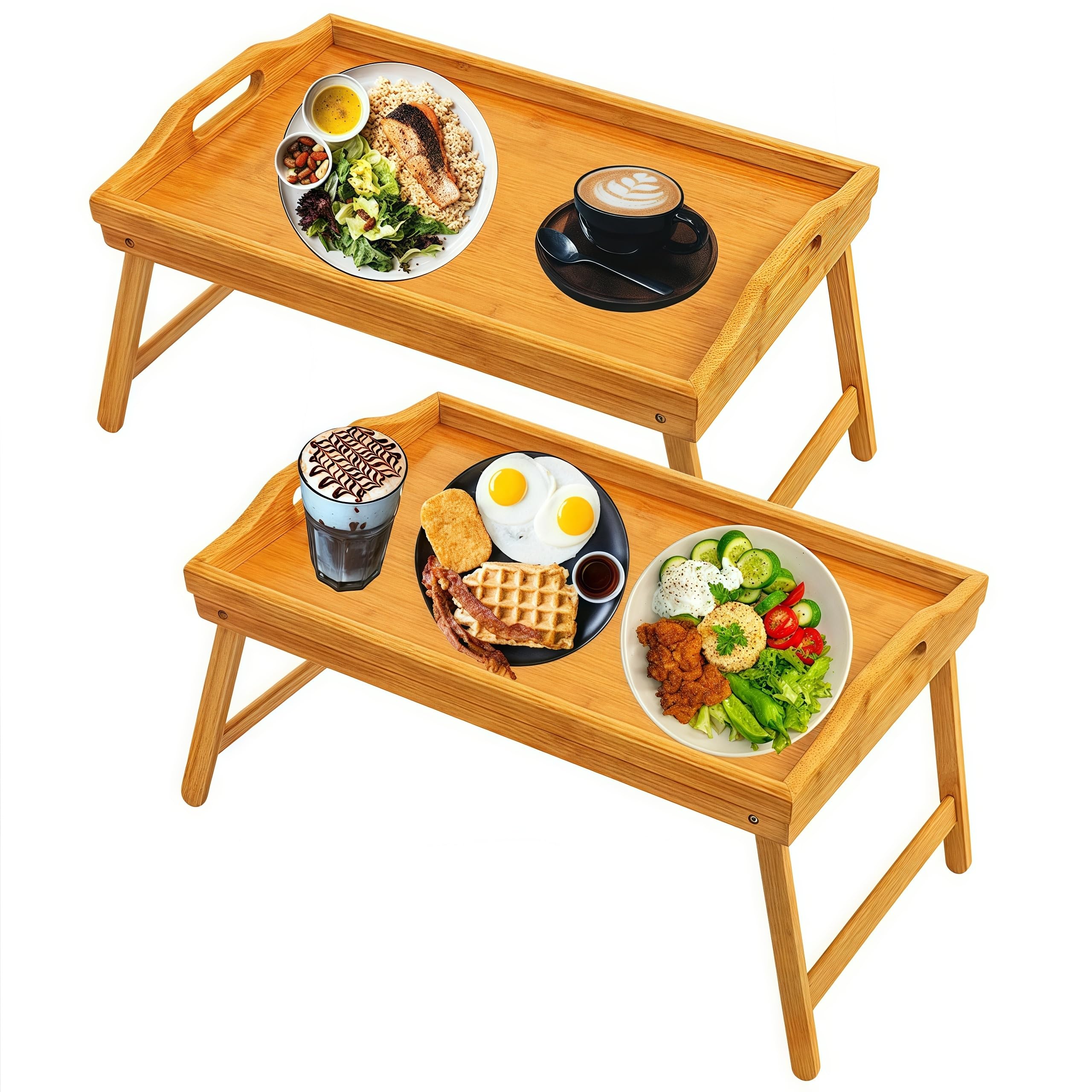 Amazon.co.jp: 朝食用ベッドトレイ - ラップソファの上の盛り上がった