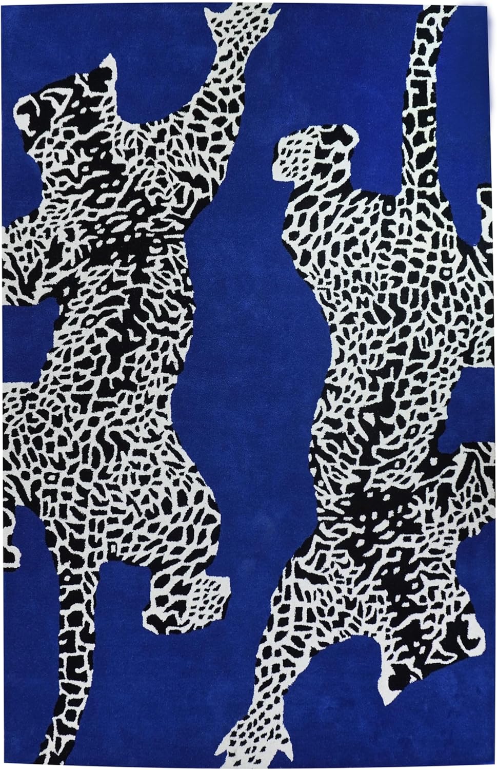 Climbing Jaguar Modern Handmade Wool Rug for Living Room, Bedroom and Dining Room (Pink, 6x9 Ft)