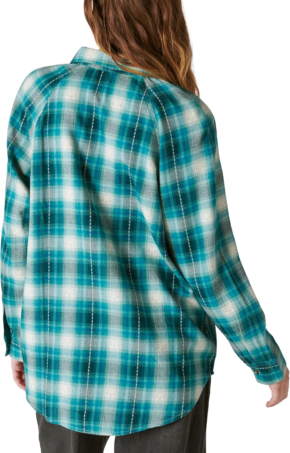 Lucky Brand womens Lucky Brand Women's Oversized Plaid Tunic - Image 2