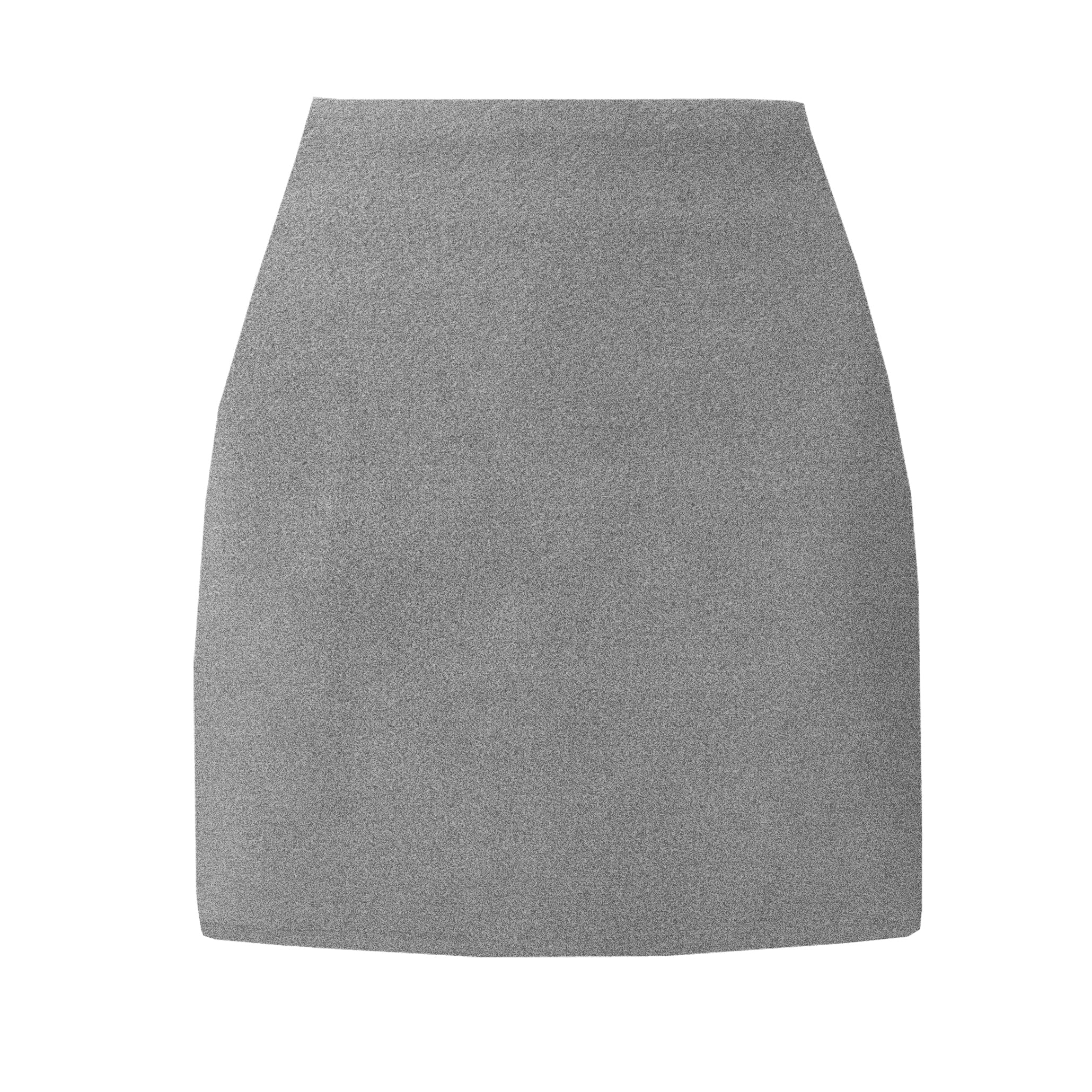 Gray Women's High Waist Wool Fall Winter Mini Pencil Bodycon Skirt