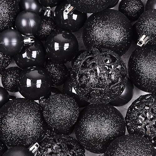 Miniatura 4 de NJN - Adornos de bolas de Navidad, 100 unidades, juego de adornos de Navidad, bolas inastillables dentro de una caja con asa y envueltas para