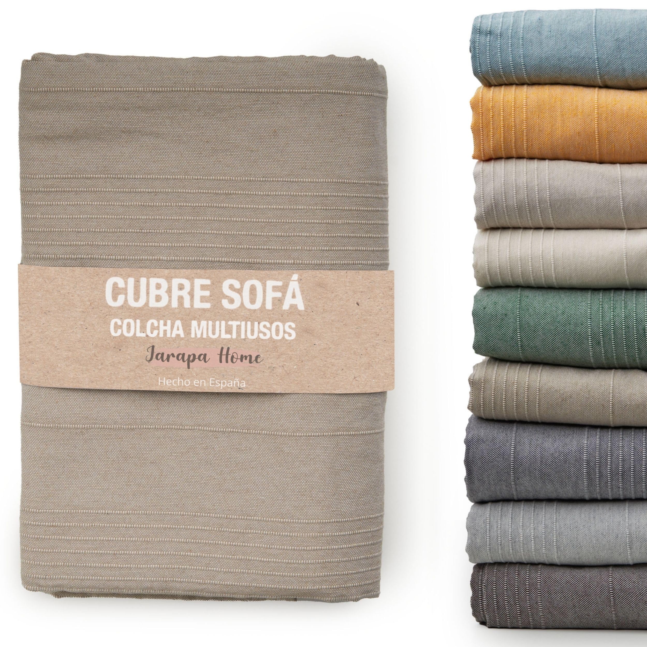 Colcha cama y colcha multiusos para sofás, colchas blancas. Plaid multiusos, cubre sofá, tejido resistente y de calidad, hecho en España. Colchas cama 150 modernas, 135, 90. (Marrón, 180 x 280 cm)