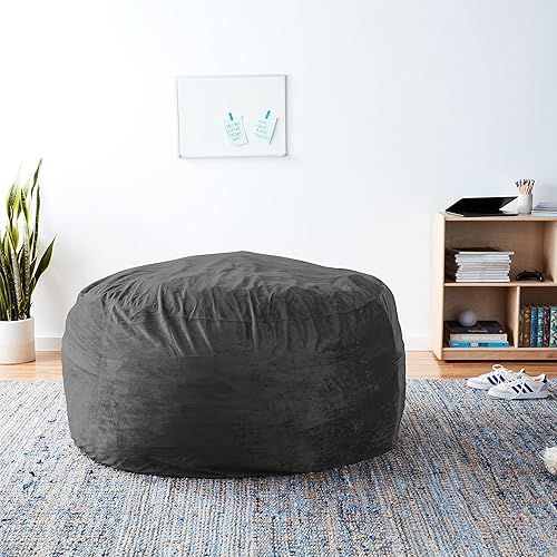 Miniatura 2 de Sofa Sack Funda para silla puff solamente, sin relleno, cómoda funda de repuesto para silla redonda, 5 pies, color carbón Carbón - Solo funda,Aqua