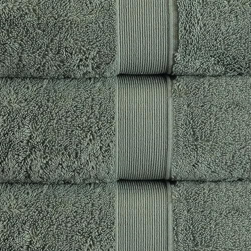 Miniatura 3 de Chakir Turkish Linens 100% algodón turco de 550-600 GSM, toallas de baño turcas suaves y absorbentes, para uso diario, toallas de baño de 27 x 54