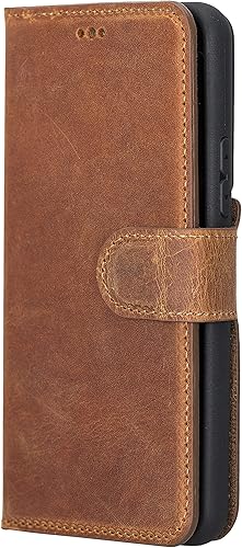 Miniatura 2 de Bayelon Funda para Samsung Galaxy S22, cartera de cuero de grano completo, funda desmontable para Samsung S22 con soporte, funda magnética para