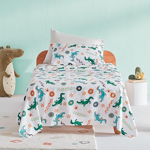 Miniatura 7 de SLEEP ZONE Juego de sábanas para niños de 4 piezas con estampado de tamaño Queen, súper suave y lindo juego de sábanas para niños con sábana