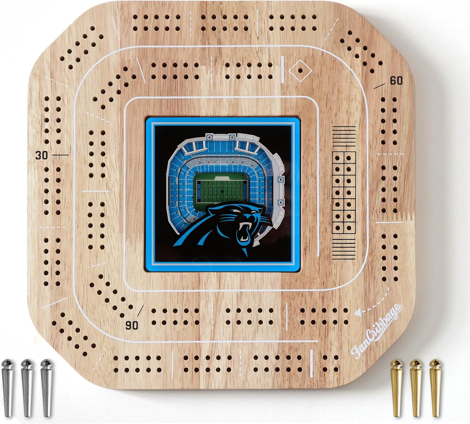 YouTheFan NFL Licensed Fan Cribbage Wood Board Game