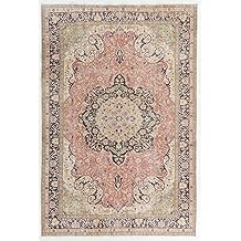 6.9x10.2 Ft Fine Semi-Antique Hand-Knotted Turkish Wool Rug with Medallion Design. C567
