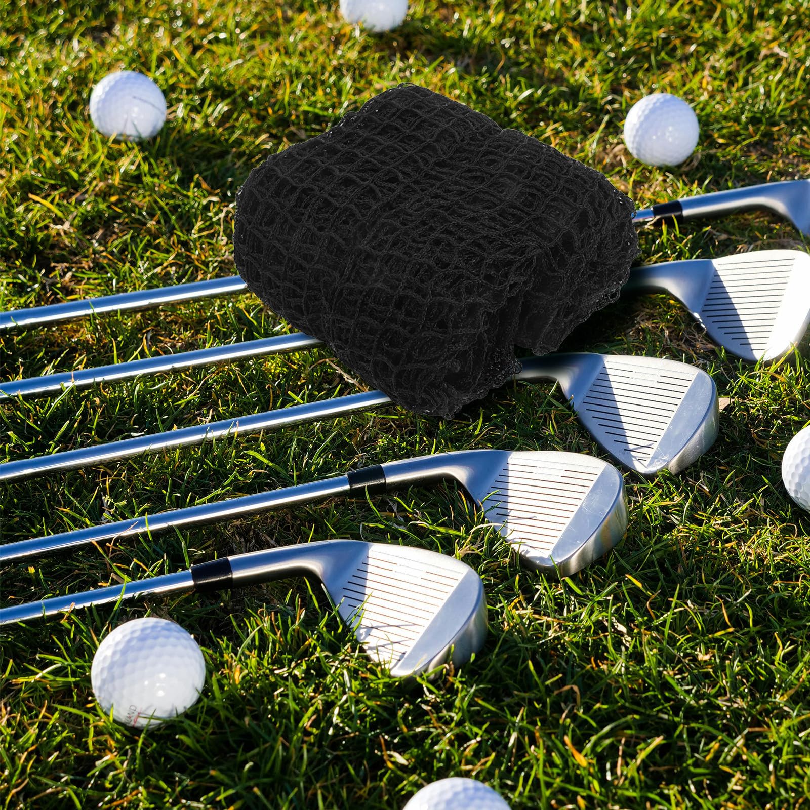 Golf Übungsnetz aus Polyethylen, Schwarz, für Golfball und Baseball | Indoor und Backyard, Hohe Sichtbarkeit, Robuste Struktur, Leicht Aufzubauen