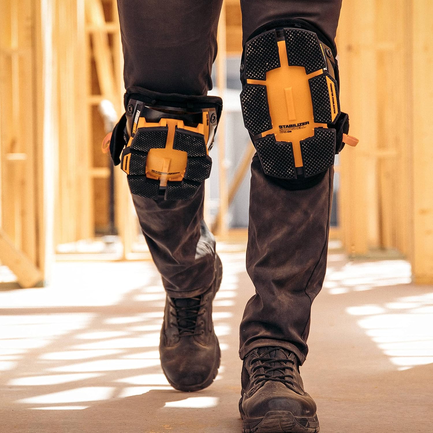 ToughBuilt - GelFit Stabilizer Knee Pads, Interchangeable SnapShell Knee Protection with Ergonomic Gel Cushioning & Rock-Steady Support for Jobsite Use (TB-KP-G205)