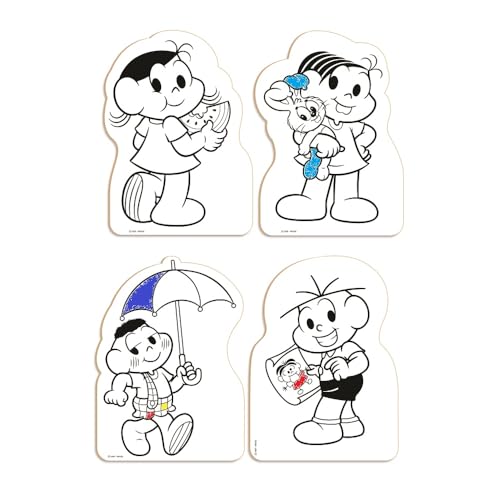 Nig Brinquedos Kit de Pintura Infantil com Cavalete Turma da Mônica