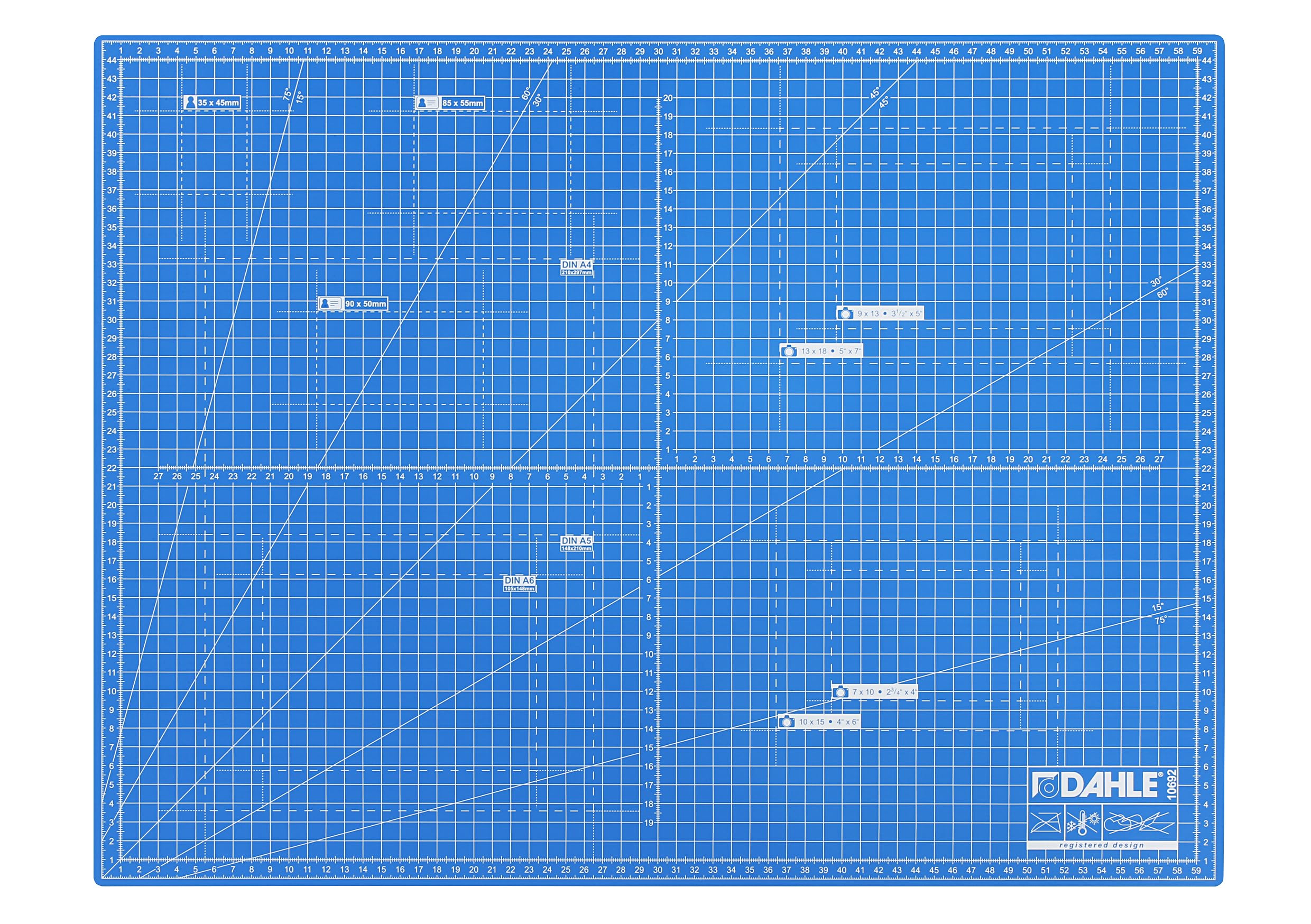 Dahle Tapis de découpe 45 x 60 cm Bleu