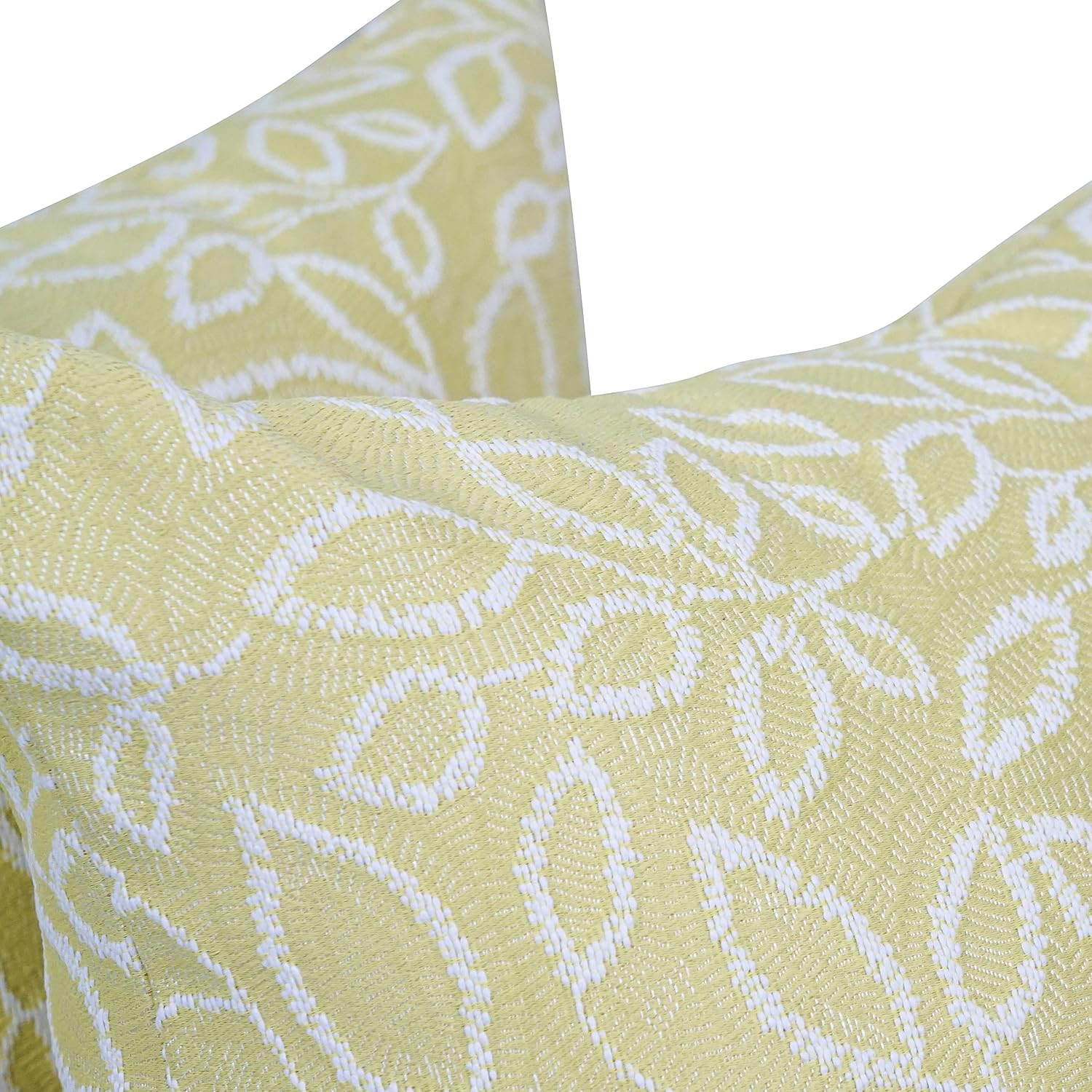 Blazing Needles Square Polyester Jacquard Throw Pillow, 17", Florian Pineap