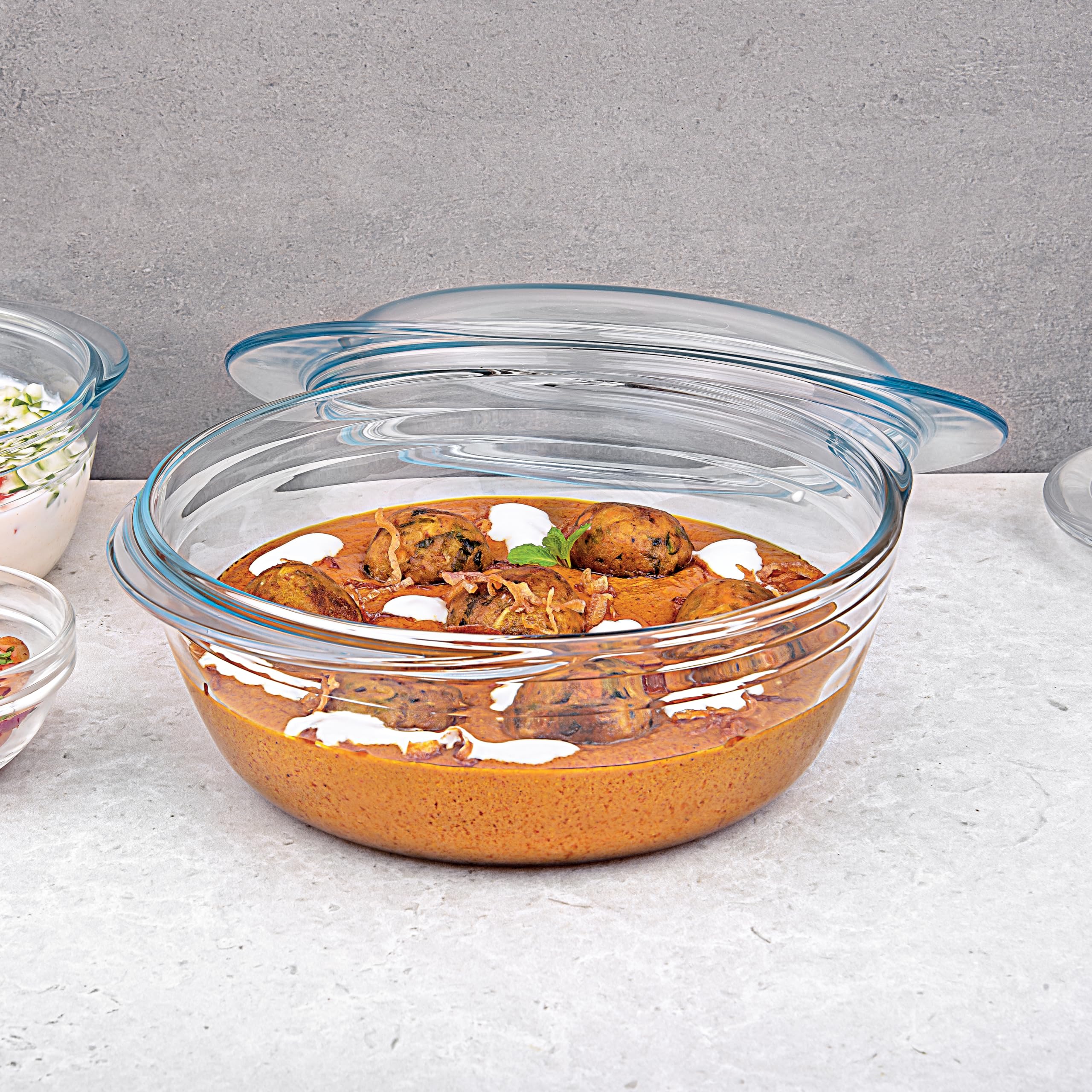 La Opala Cook Serve Store 100% Borosilicate Glass Bakeware & Serveware | Casserole with Glass Lid, Round 1.6 L | For Baking & Serving | Microwave, Oven, Dishwasher & Freezer Proof | Transparent (B0BWJ9BLH6) Amazon Price History, Amazon Price Tracker