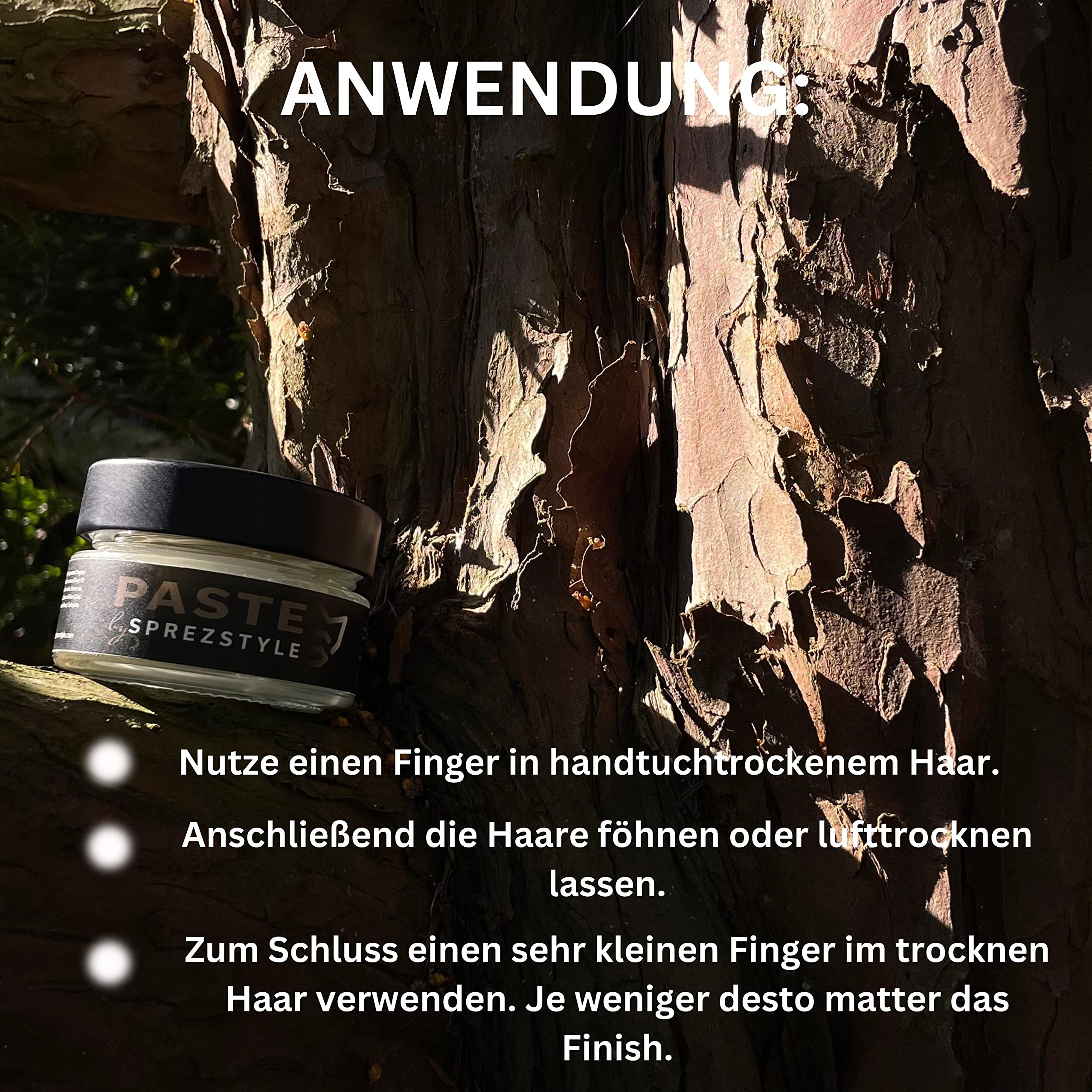 Paste - Haarwachs Männer Matt - Natürliches Haar Wax Herren - Fester Halt, sehr ergiebig, angenehmer Duft - Haarwax Vegan - Hair Clay Wachs - Haarcreme 100ml