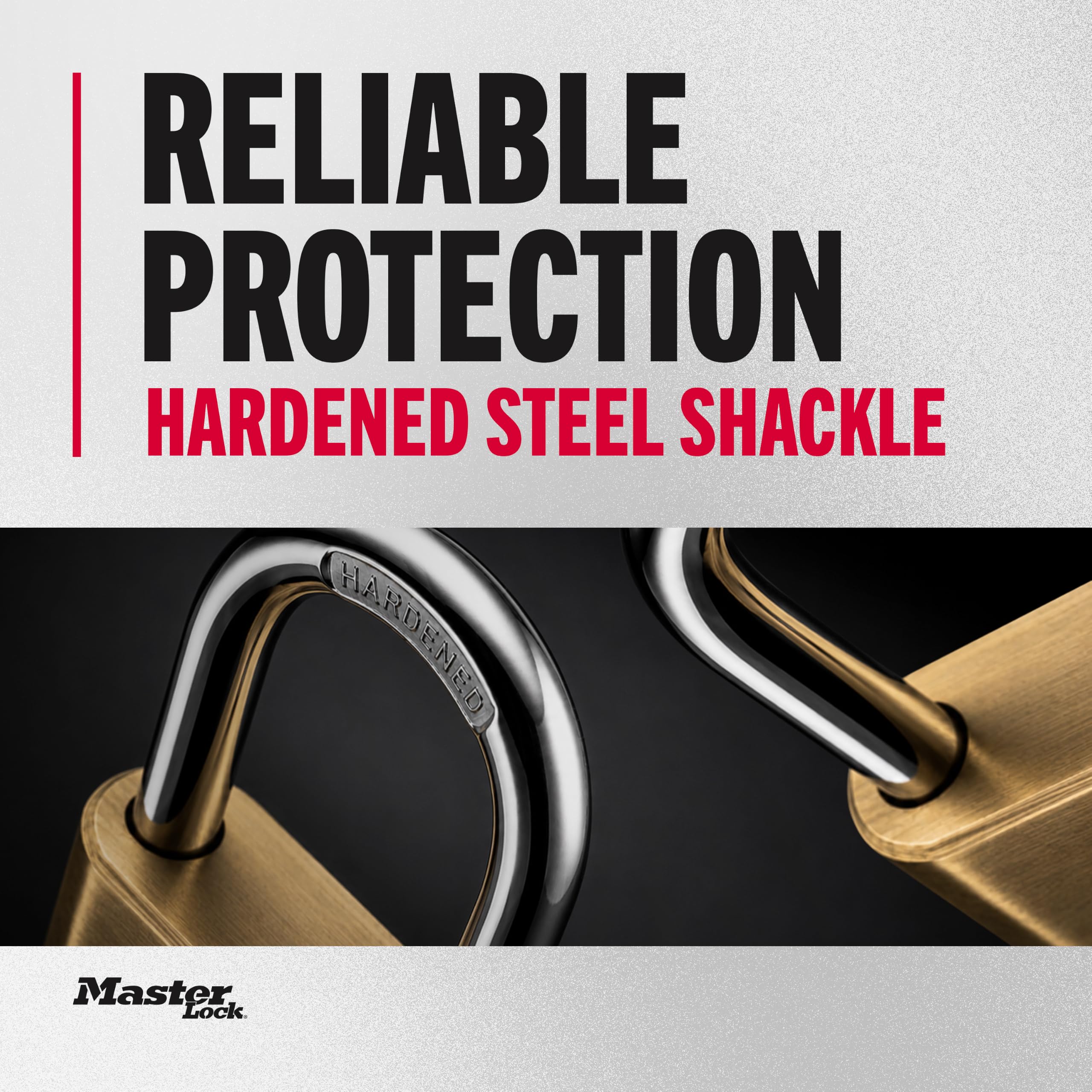 Master Lock Brass Combination Lock, Gate Lock for Outdoor Fence or