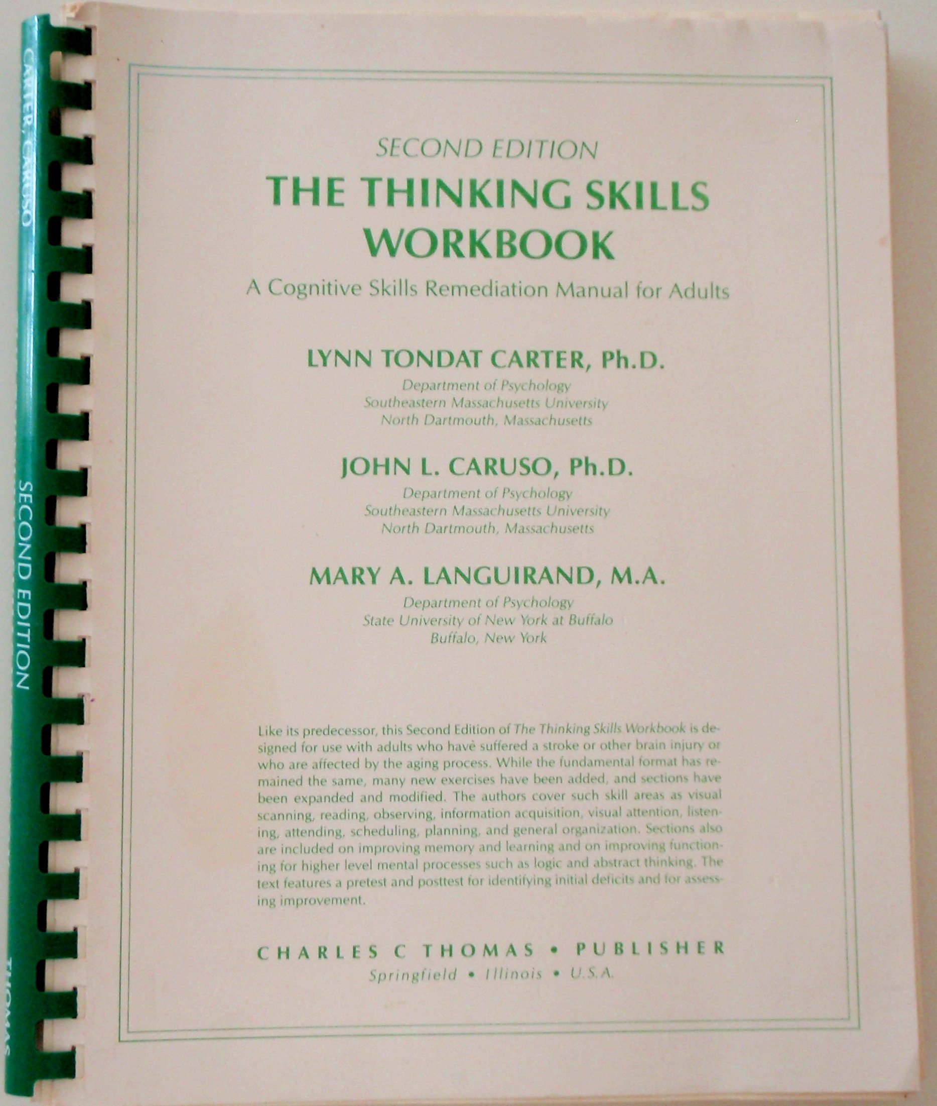 Buy The Thinking Skills Workbook: A Cognitive Skills Remediation Manual for Adults — BookShops.in
