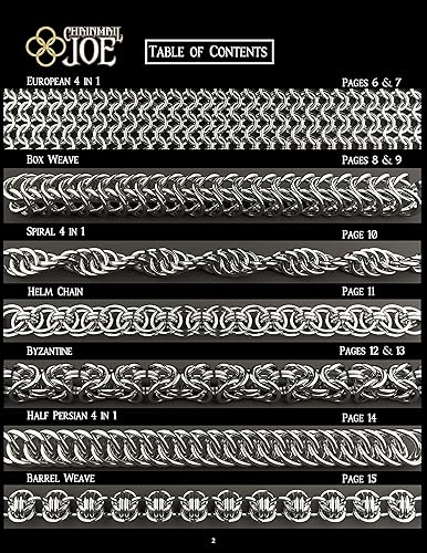 Miniatura 4 de Kit completo de malla de cadena libro tutorial de 20 tejidos, más de 23,000 anillos (más de 4 libras), cierres y herramientas