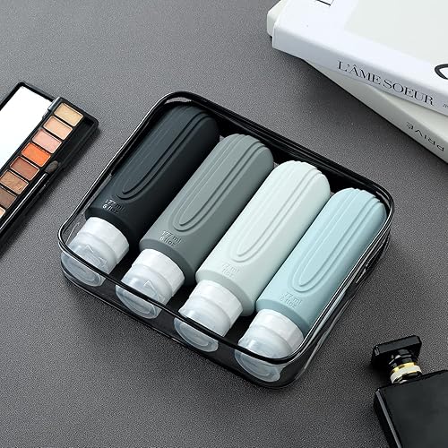 Miniatura 183 de Botellas de viaje para artículos de tocador, aprobados por la Tsa, recipientes de tamaño de viaje de 3 onzas, sin BPA, a prueba de fugas