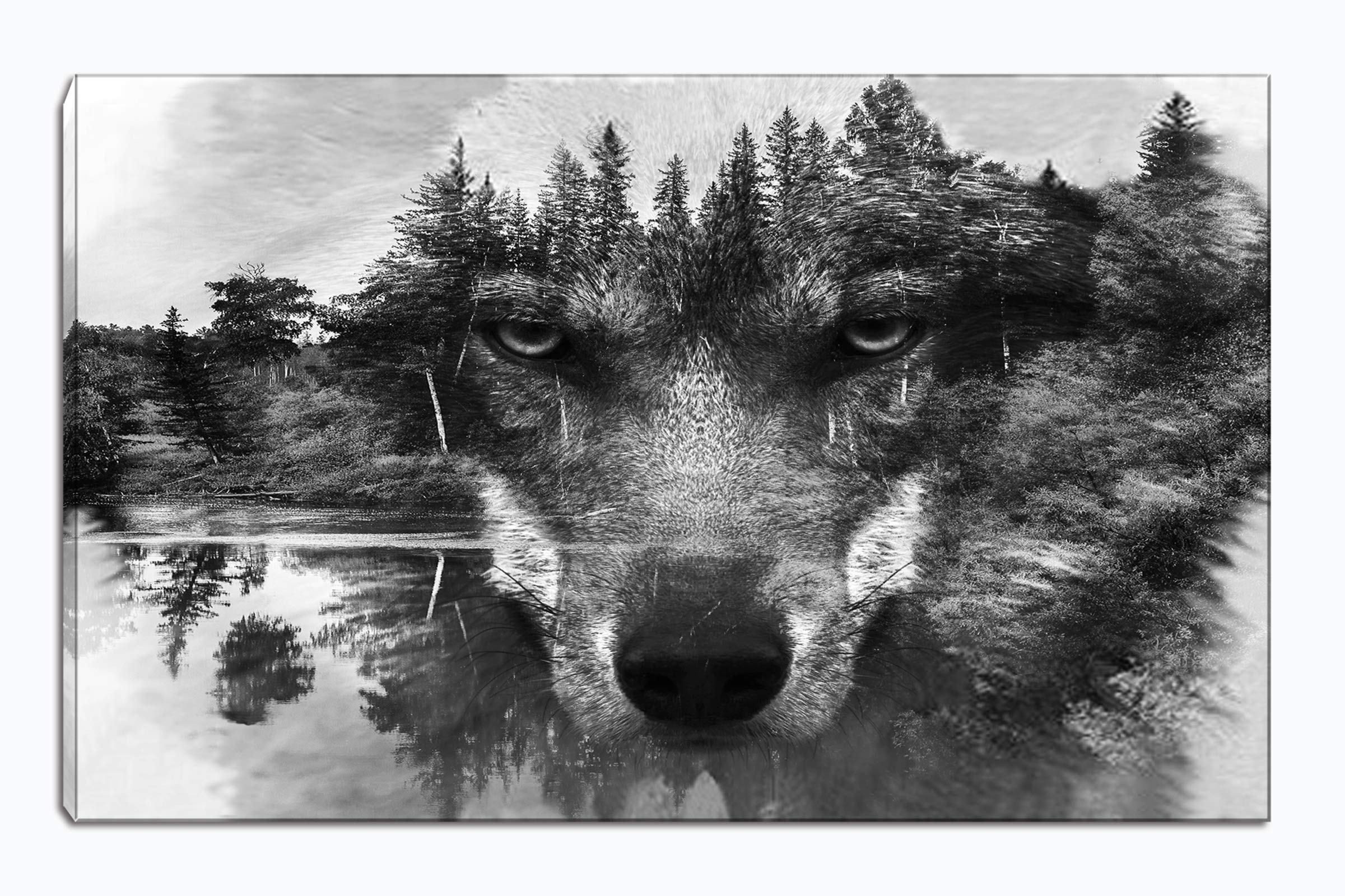 Wolf Canvas Wall Art Animal Paintings 