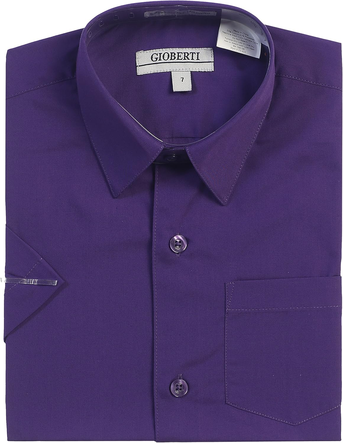 Gioberti Boy's Short Sleeve Solid Dress Shirt - Image 5