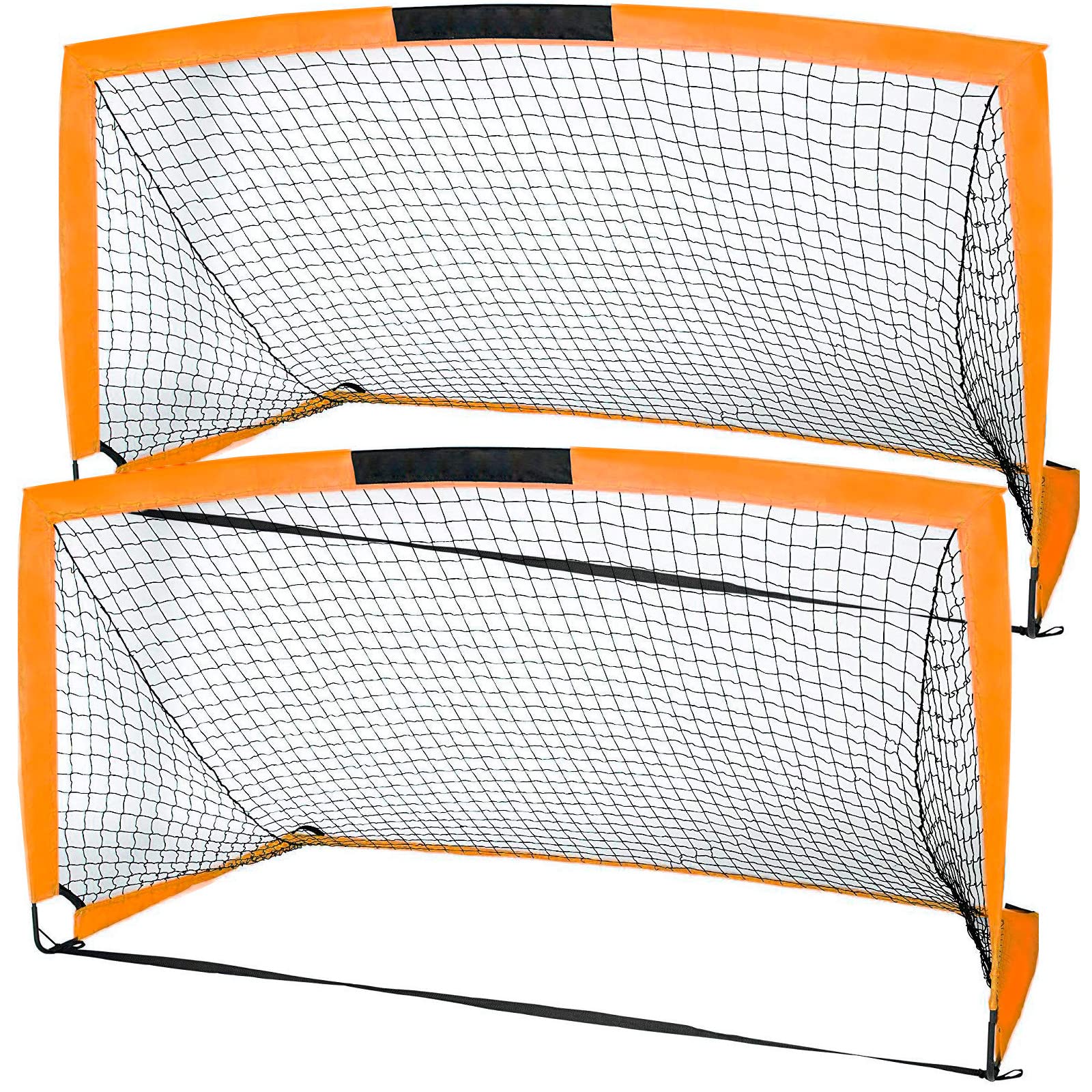 HITIK Soccer Goals, Set of 2- Size 6'x4' Portable Foldable Soccer Nets with Carry Bag for Games and Training for Backyard for Kids and Teens