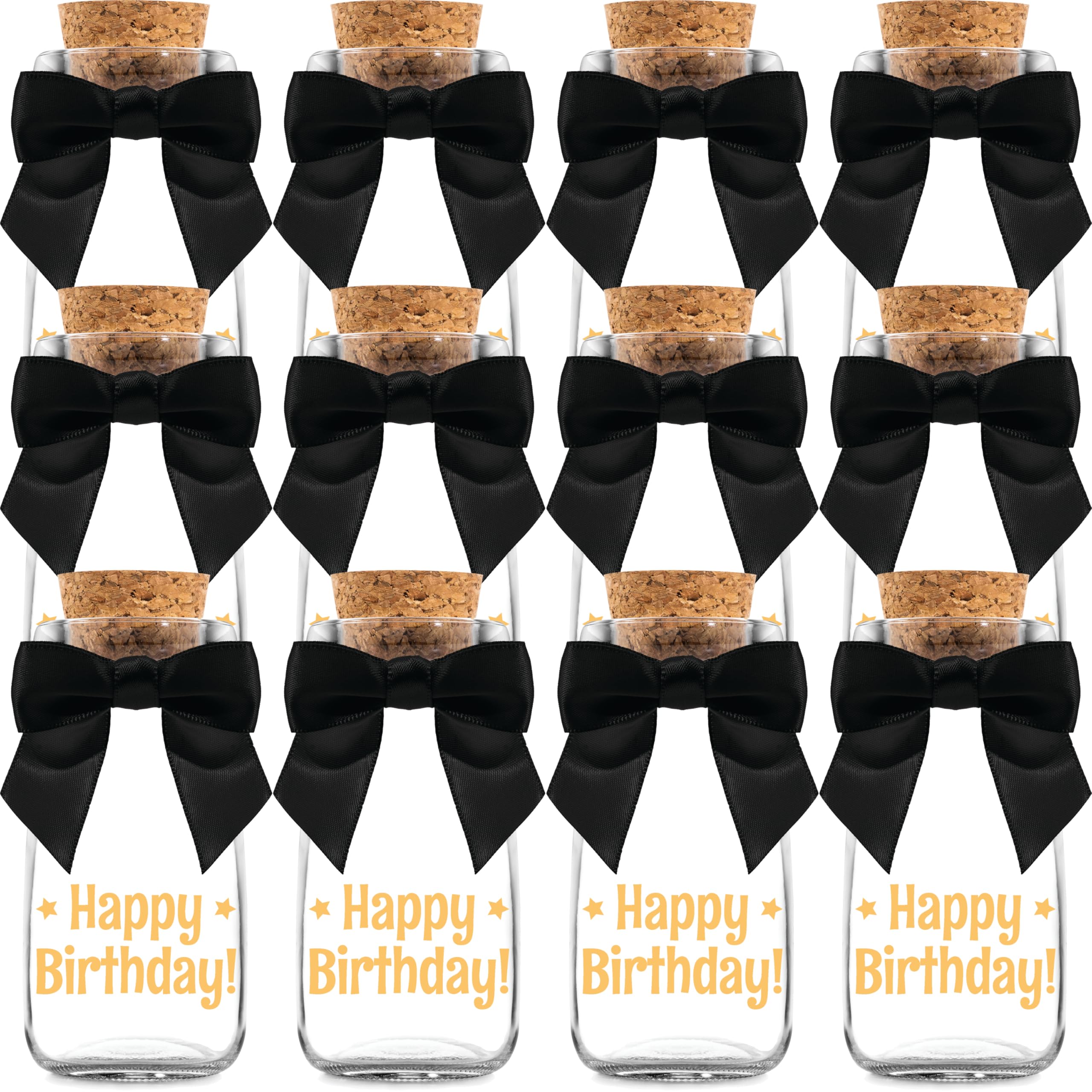 Ethisa Vintage 12 Pack Adult Birthday Party Favors Glass Bottles
