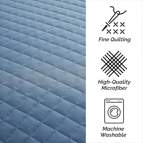 Vista 100 de Fundas Southshore Fine Linens Vilano Springs, para almohada, acolchadas, Microfibra, Pizarra, 20" x 36" 01 - Blanco brillante