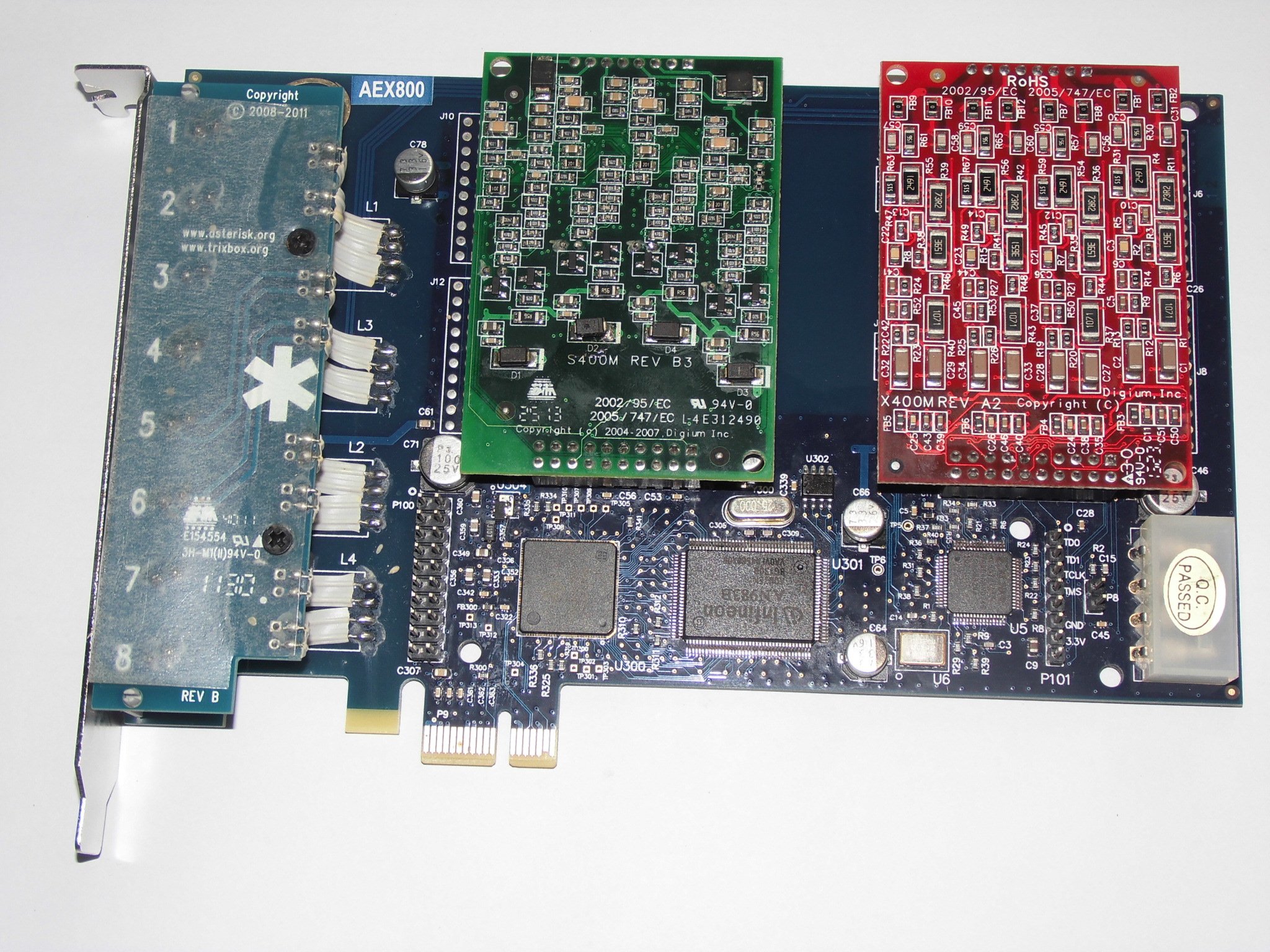 AEX800 X400M S400M Quad Span PCI-E card for voip ippbx ip pbx PCI Express (AEX800 4FXO 4FXS)