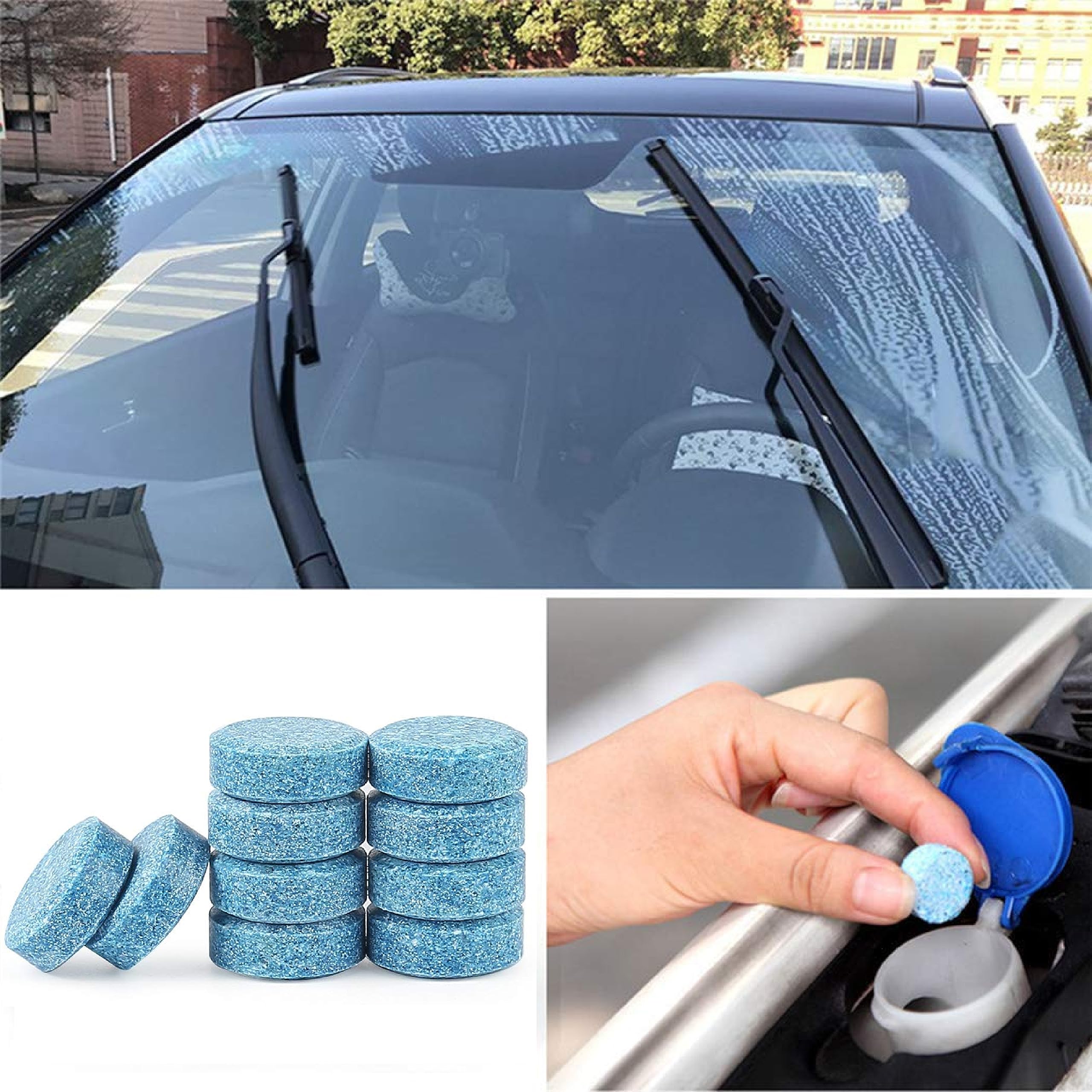 ARDAKI Car Windshield Cleaner Car Accessories Car Wiper Detergent Effervescent Tablets Washer Auto Windshield Cleaner Glass Wash Cleaning Tablets Liquid (10)-image-44