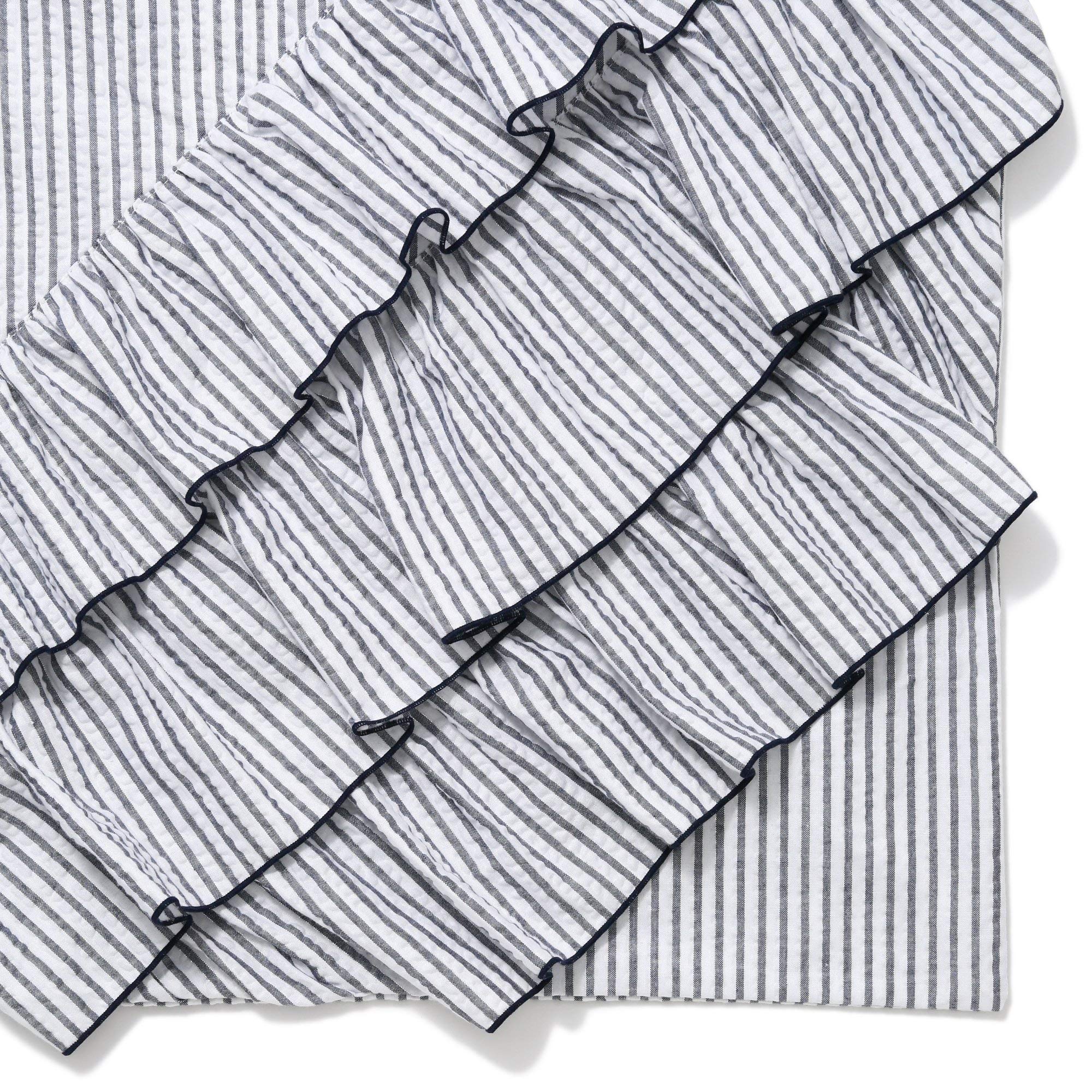 Amazon｜フランフラン ルース 掛け布団カバー シングル ネイビー｜掛け