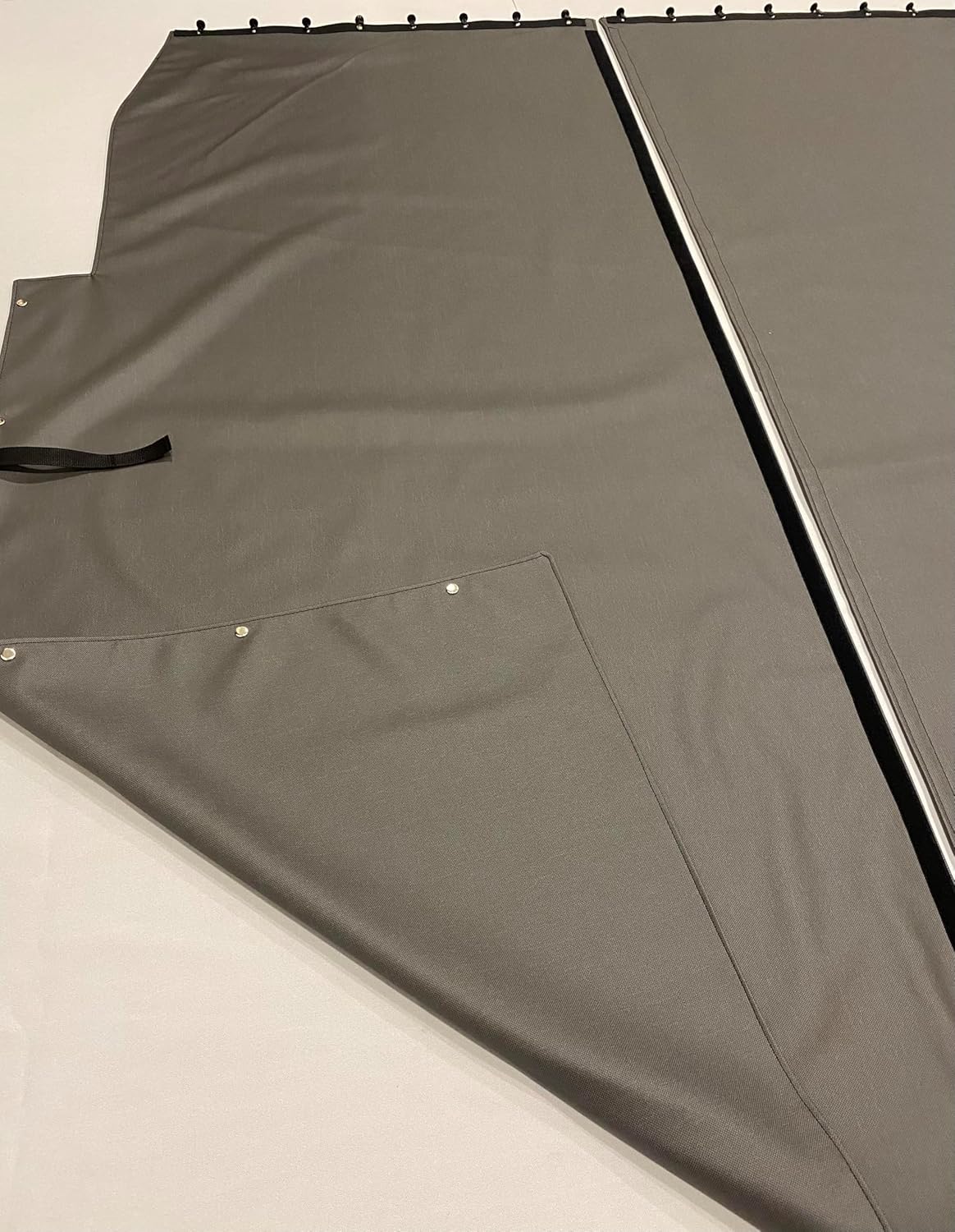 Sleeper Curtain Compatible with Freightliner Classic FLD FLD 120/132-Interior Bunk Curtains Faux Leather with Velour Lining- Privacy Truck Curtains for High Roof (Graphite)