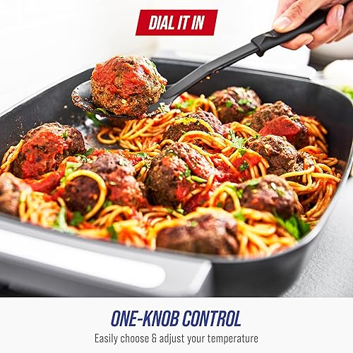 Miniatura 6 de Blue Diamond 7QT - Sartén eléctrica extragrande 5 en 1, interior antiadherente de cerámica saludable, sin PFAS no tóxico, control de temperatura,