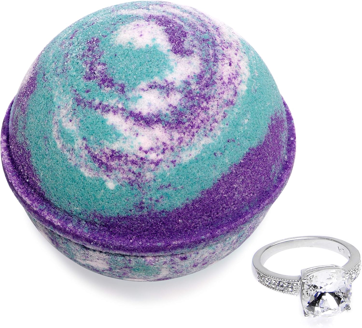 Bath Bomb with Surprise Ring Inside Mermaid Daydream Extra Large 10 oz. Made in USA (Ring Size 9) - Image 5