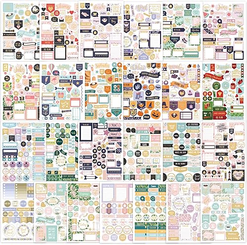 Miniatura 4 de Calcomanías estéticas para planificador de vegetación para una planificación divertida, más de 1100 impresionantes diseños mensuales de lámina